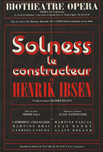 Poster for Ibsen's Solness le Constructeur, french adaptation by Gilbert Sigaux