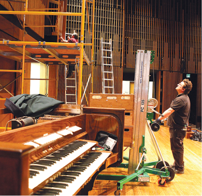 BL Pg10b pipes installed 1 Organ pipe installation at Blair