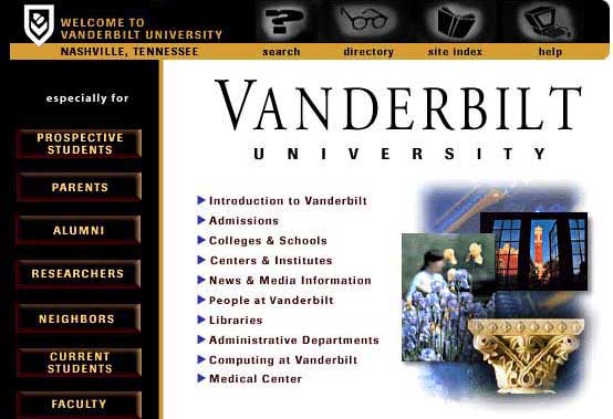 Vanderbilt's Third Graphical HomePage
