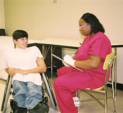 Nurse with student
