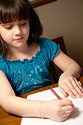 Girl writing