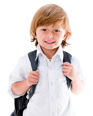 Young boy smiling
