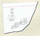 computation that david off task is 63 percent