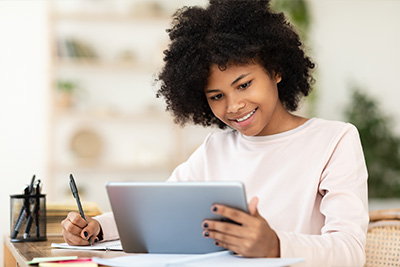 aliya working on a paper