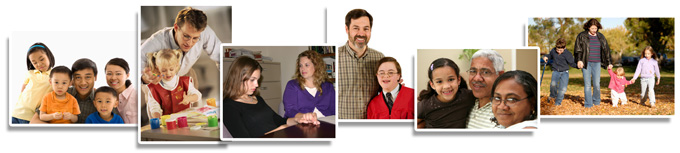 image strip of various family makeup