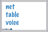 net, table, voice.