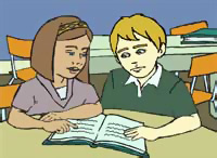 pair of students working together