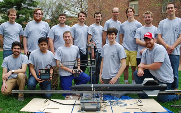 2015aerospaceteam Team posing with rocket