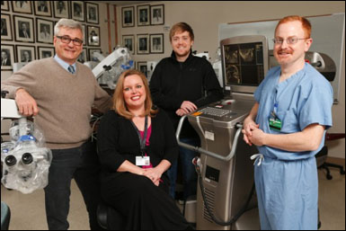 professor with students