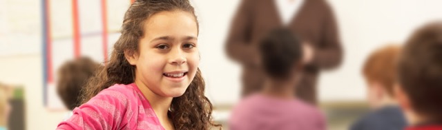 Natalie in her classroom