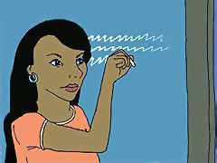 teacher writing on board