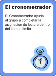 The Timekeeper: The timekeeper helps the group to complete the reading assignment within a certain amount of time.