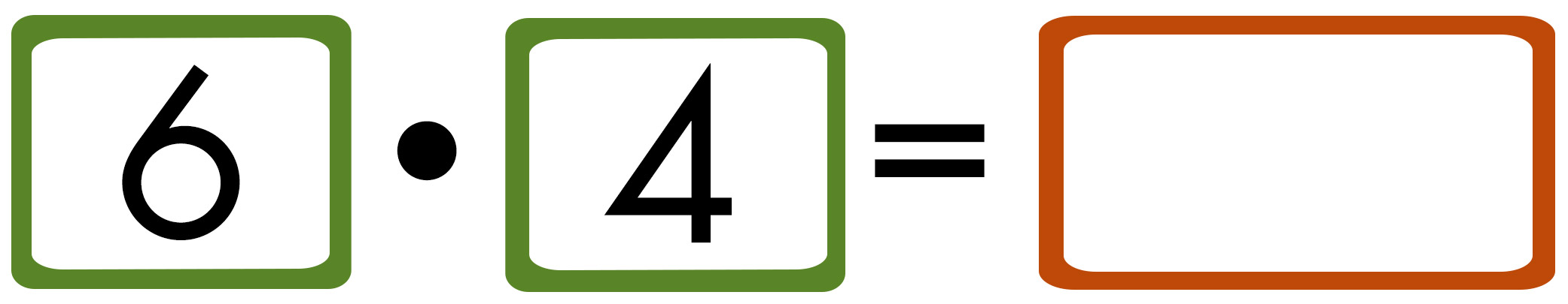six times four equals blank