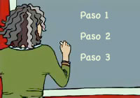 Paso 1, Paso 2, Paso 3