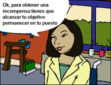 Teacher  speaking: Ok, to get a reward, you need to meet your goal for being in your seat.