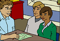 teacher meeting parents