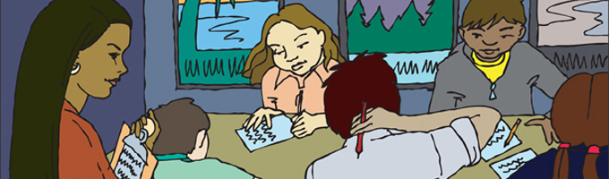 teacher monotoring students