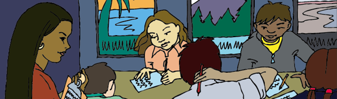 Ms. Begay and students