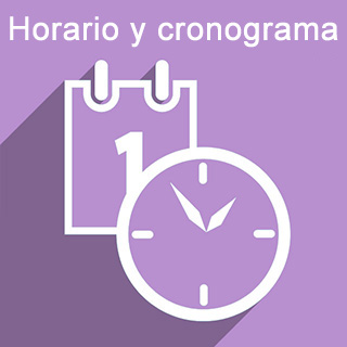 Horario y cronograma