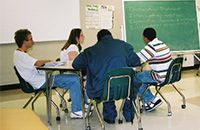 Group of students at a table