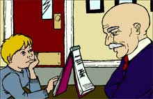 Mr. Johnson with student