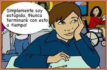 boy thinking negatively