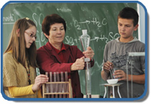 model it. teacher demonstrates in lab