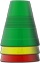 green cone on top