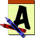 Crayons and notepaper