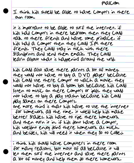 Malcolms First draft