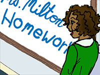 Teacher at the board