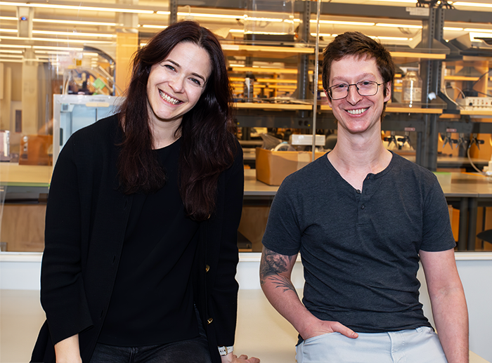 Photo of Erin Calipari, left, and Ben Brown.