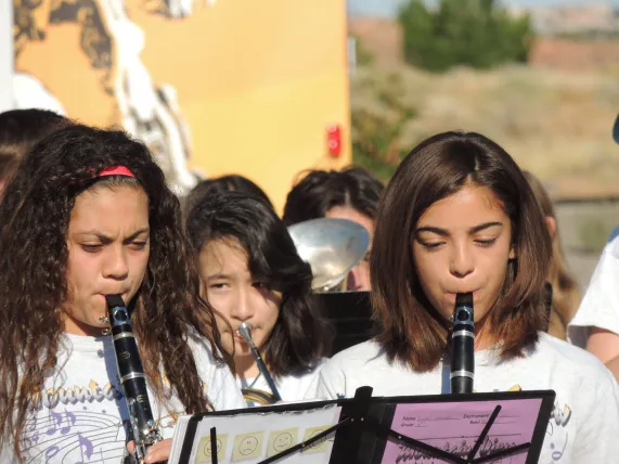 Maya Mueller when she first started playing the clarinet as a child (Submitted photo)