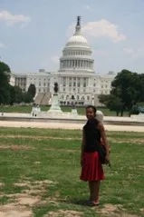 Bowden in front of the U.S. Capitol when she was working with U.S. Sen. Carl Levin (Submitted photo)