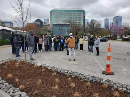 Vanderbilt/TSU field trip group at Nashville Farmer's Market