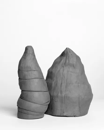 Archival pigment print using clay derived from Mississippi River Photographs of clay vessels symbolically carry the voices of the enslaved. (Vesna Pavlović)