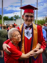Clark and his beloved grandmother.