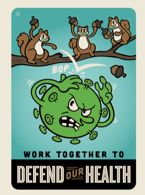 COVID Defend our Health sticker