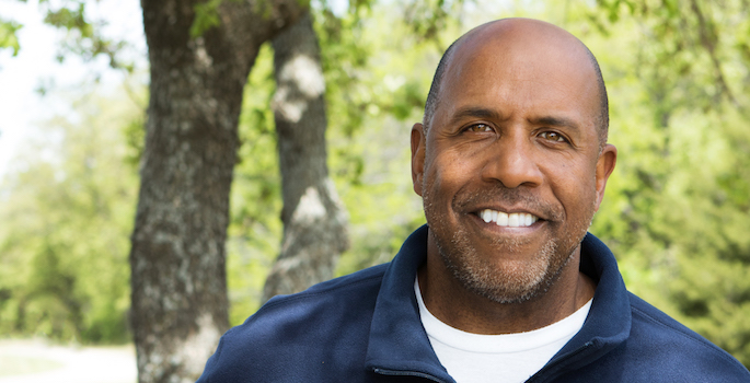 middle aged african american man outdoors