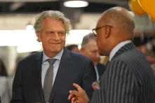 Vanderbilt University and Metro Nashville Public Schools announce a new partnership to boost college admissions from Nashville schools at a May 1 news conference. (Harrison McClary / Vanderbilt University)