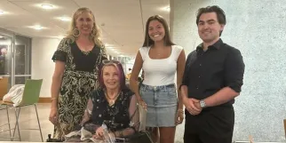 Alexandra Sargent Capps, adaptive fashion writer Alicia Searcy and Vanderbilt students Sophia Potter and Tyler Schoenecker attended the launch party for Fashion Is for Every Body.