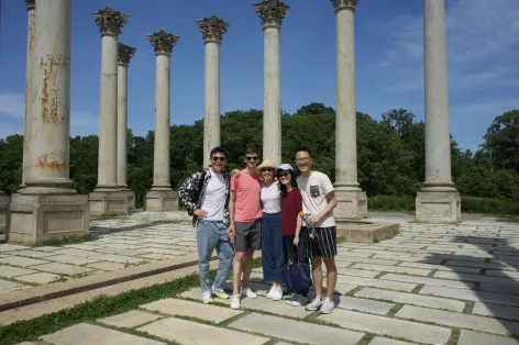 Aaron Feng, left, with fellow Vanderbilt alums during a reunion in Washington, D.C. (Submitted photo)
