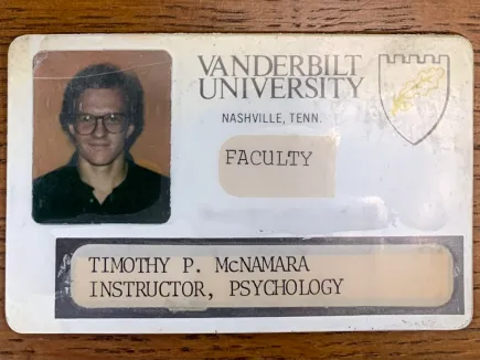 Tim McNamara's first Vanderbilt faculty ID issued in 1983 (Submitted photo)