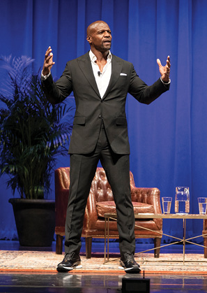 photo of Terry Crews on stage