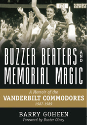 book cover that features photo of Barry Goheen being carried on the shoulders of his fellow players