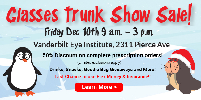 Vanderbilt Eye Institute Glasses Trunk Show Sale