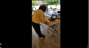 Students who were quarantined participated in the simulation remotely.