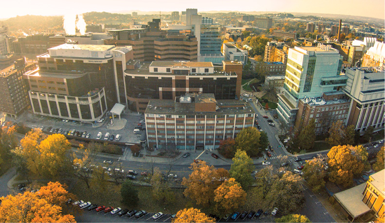 Aerial photo of VUMC