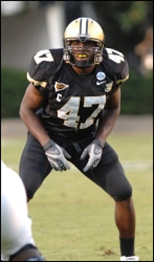 Former linebacker Jonathan Goff was recognized at the SEC Legends event Dec. 66-7, 2014, in Atlanta.