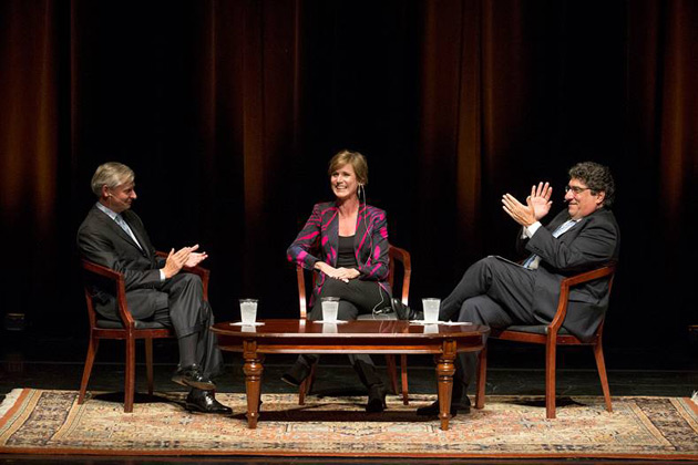 Vanderbilt Distinguished Visiting Professor Jon Meacham, former Acting Attorney General Sally Yates and Chancellor Nicholas S. Zeppos discussed 